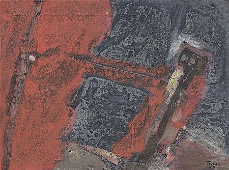 Composizione rosso - grigio