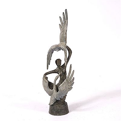 Girl with Swans by Patricia Peeters - Auction record, sale price, and art valuation. Compare with similar artists and explore comparable artworks.
