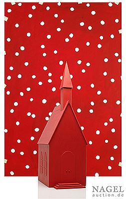 "Snow scene with church"