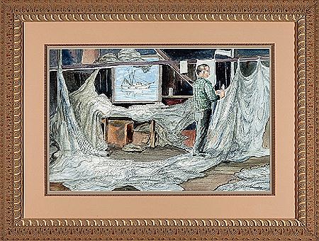 Sample artwork by Ben Looney (1904 - 1981), known for landscape-rural, plantations, mural - View similar artists and auction records