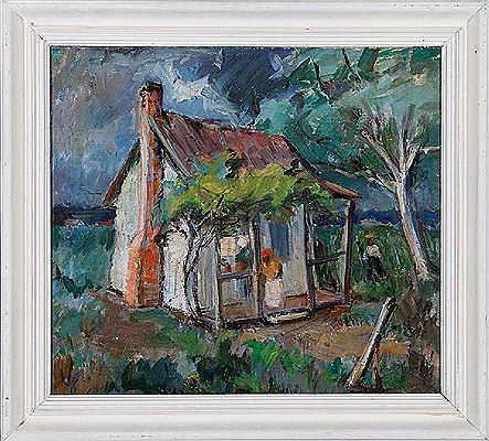 "Clementine Hunter at her Cabin, Melrose Plantation"