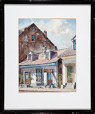 Two Works: "Barracks at Burgundy Streets, French Quarter", 1939, and "Shoe Repair Shop, Esplanade Avenue near Rampart Street"