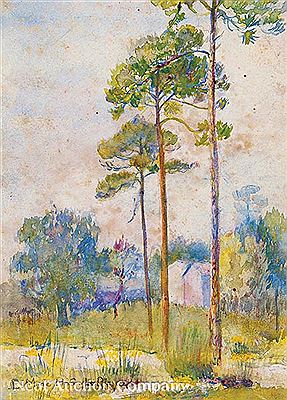 "Three Pine Trees", "Study for Three Pine Trees" and "Sunny South"