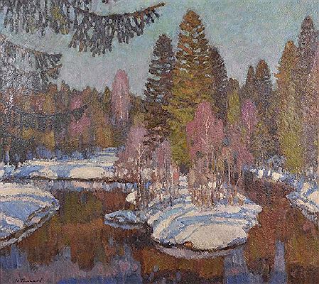 "The Beginning of Spring" by Nikolai Galakhov - Auction record, sale price, and art valuation. Compare with similar artists and explore comparable artworks.
