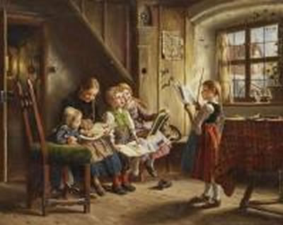 Children School Five children playing to be at school by Wilhelm Schutze - Auction record, sale price, and art valuation. Compare with similar artists and explore comparable artworks.