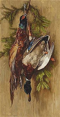 Hunting Still Life with Pheasant and Duck