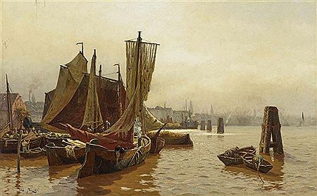 Harbour Scene (Hamburg?)