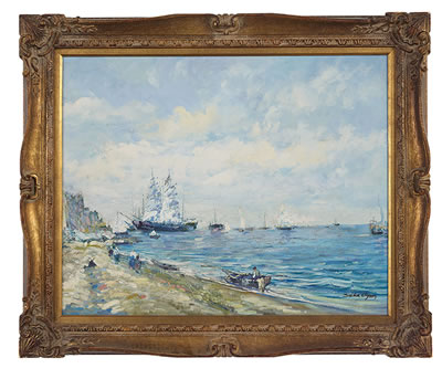 "Sailing Away" by John Clymer - Auction record, sale price, and art valuation. Compare with similar artists and explore comparable artworks.