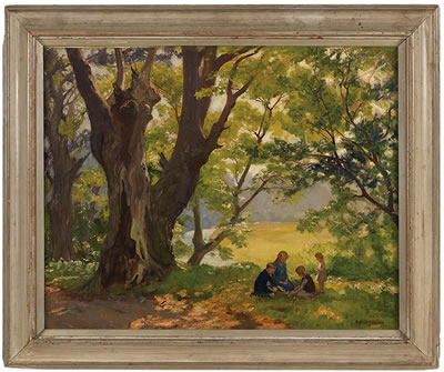 In the Clearing by Arthur John Black - Auction record, sale price, and art valuation. Compare with similar artists and explore comparable artworks.