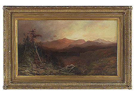"Sunset Over the Adirondacks" by Charles Henry Chapin - Auction record, sale price, and art valuation. Compare with similar artists and explore comparable artworks.