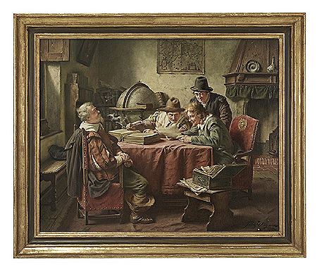 "Planning an Expedition" by Fritz Wagner-Hohenberg - Auction record, sale price, and art valuation. Compare with similar artists and explore comparable artworks.