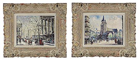 Pair: "Parisian Street Scenes"