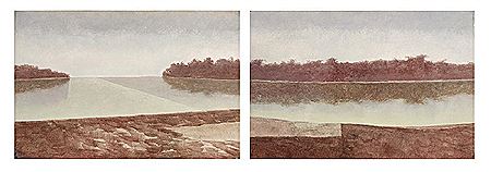 "Louisiana Landscape", 1988 (diptych)