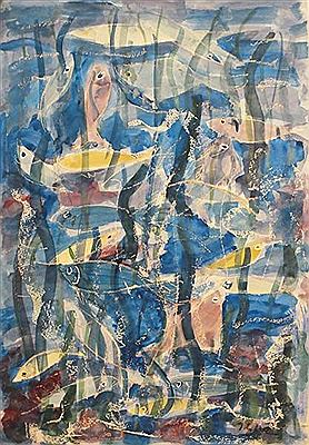 Aquarium by Ilske Schwimmer - Auction record, sale price, and art valuation. Compare with similar artists and explore comparable artworks.
