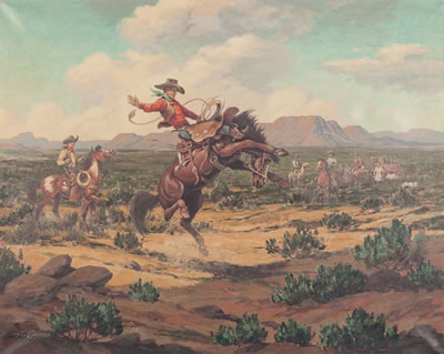 "Untitled: Bucking Horse" by Tillman Goodan - Auction record, sale price, and art valuation. Compare with similar artists and explore comparable artworks.