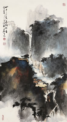 OVERNIGHT RAIN IN THE MOUNTAINS by Leisheng Huang - Auction record, sale price, and art valuation. Compare with similar artists and explore comparable artworks.