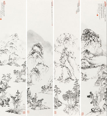 FOUR PIECES OF LANDSCAPE