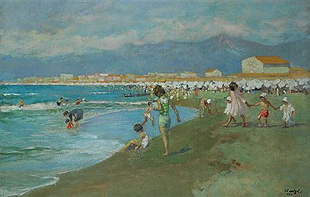 Spiaggia della versilia by Carlo Passigli - Auction record, sale price, and art valuation. Compare with similar artists and explore comparable artworks.