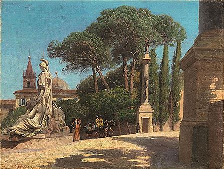 Sample artwork by Pietro Sassi (1834 - 1905), known for landscape paintings - View similar artists and auction records