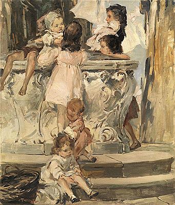 BAMBINI ATTORNO AL POZZO