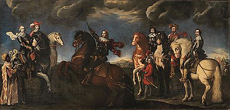 CARDINALS ON HORSEBACK, 1653-1657 by Giovanni Battista Vanni - Auction record, sale price, and art valuation. Compare with similar artists and explore comparable artworks.