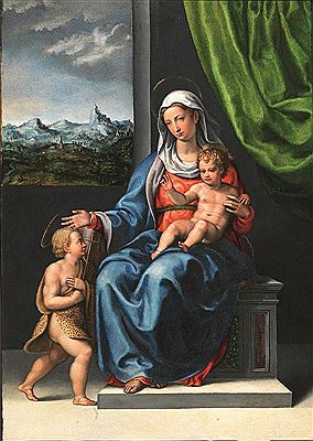 MADONNA AND CHILD WITH SAINT JOHN by Girolamo Siciolante da Sermoneta - Auction record, sale price, and art valuation. Compare with similar artists and explore comparable artworks.