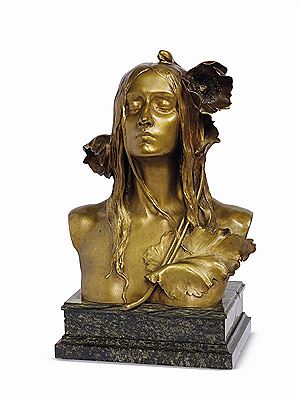 OPHELIA or SOMMEIL or FEMME AUX PAVOTS, 1900 ABOUT