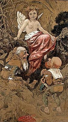 Encounter in the forest (Dwarves and fairy)