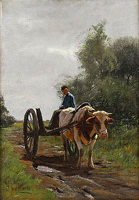 MAN IN AN OX CART