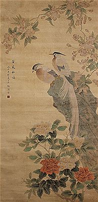 PEONY AND EGRETS