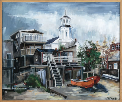 Untitled (Town Library from Beach)