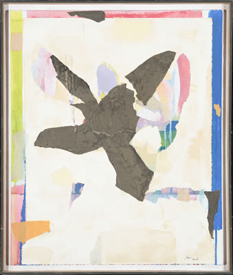 Sample artwork by Jim (James Alfred) Forsberg (1919 - 1991), known for non objective, collage, graphics - View similar artists and auction records