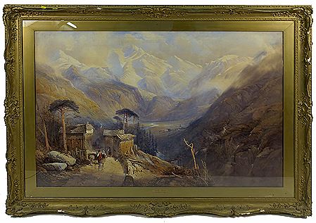 Monte Rosa, continental landscape by Thomas Leeson Rowbotham - Auction record, sale price, and art valuation. Compare with similar artists and explore comparable artworks.