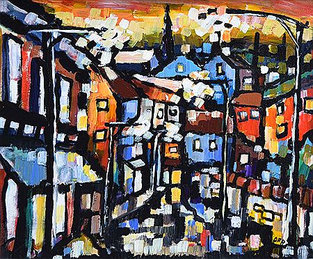 "Water Street at Night, Todmorden"