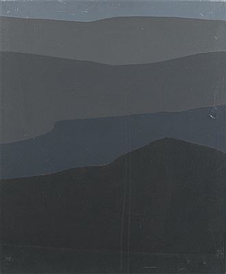 Gray Hill with Blue. #125.