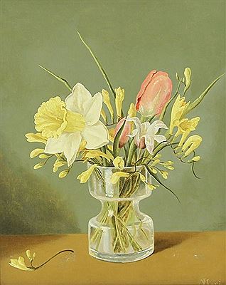 Bouquet de fleurs avec tulipe et narcisse
