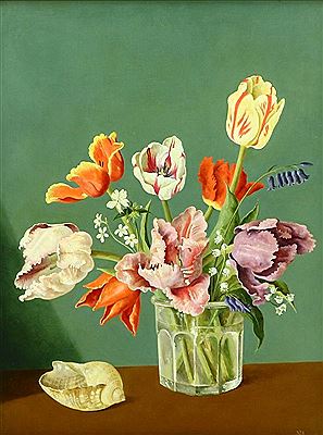 "Bouquet de fleurs et coquillage