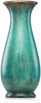 Massive copper-clad floor vase