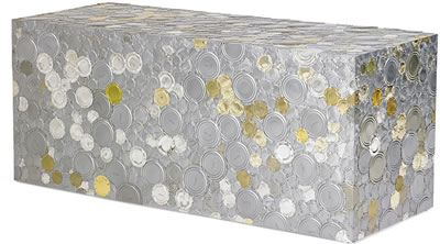 "Tin Can Lids" desk by Clare Graham - Auction record, sale price, and art valuation. Compare with similar artists and explore comparable artworks.