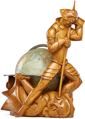 Important sculptural globe of St. George and the Dragon with zodiac signs by Albert Poels - Auction record, sale price, and art valuation. Compare with similar artists and explore comparable artworks.