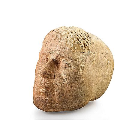 Massive sculpture of a head
