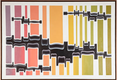 Sample artwork by Franz Jozef (1927 - 2004), known for abstraction-labyrinth geometric painting, cubism - View similar artists and auction records