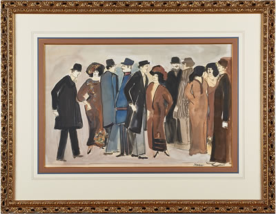 Sample artwork by David Schneuer (1905 - 1987), known for post-impressionist painting, stage design, posters, murals - View similar artists and auction records