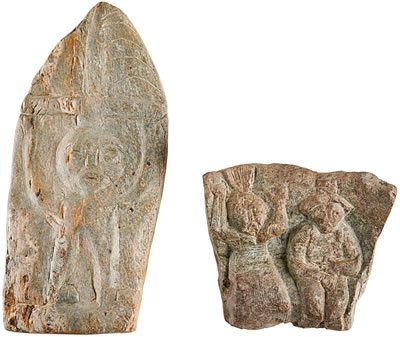 Two: Untitled (Man on Cross) and Untitled (Man and Woman), late 20th c.