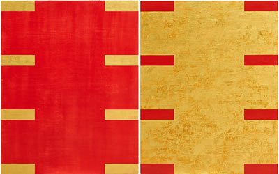 One and One Series (Red/Gold and Gold/Red), 1982