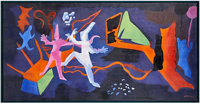 Untitled (dancing Pierrots), 1961