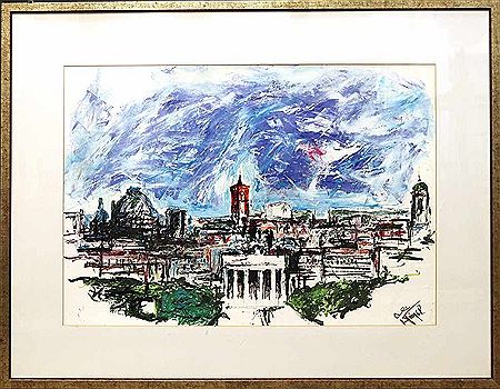 Blick über Berlin mit Reichstag und Brandenburger Tor by Reinhold W Timm - Auction record, sale price, and art valuation. Compare with similar artists and explore comparable artworks.