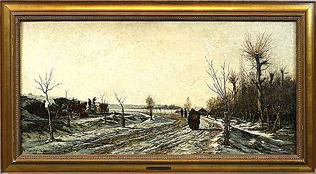 Feldarbeit im Winter bei Weimar