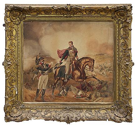 Depicting a British Cavalry Officer, Augustus Fraser on horseback
