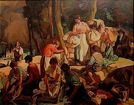 ''Washerwomen By The Loire''